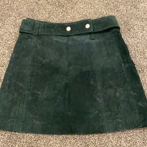 Zara green suede skirt